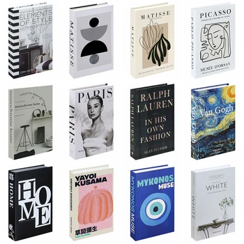 가짜 책 카페 책상 테이블, 거실 인테리어 아이템, 현대 홈 장식 장식품, 럭셔리 침실 액세서리 