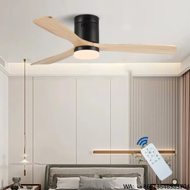 52 Inch Colorful Flushed Mounted Remote Control Indoor Lighting Ceiling Fan With Light