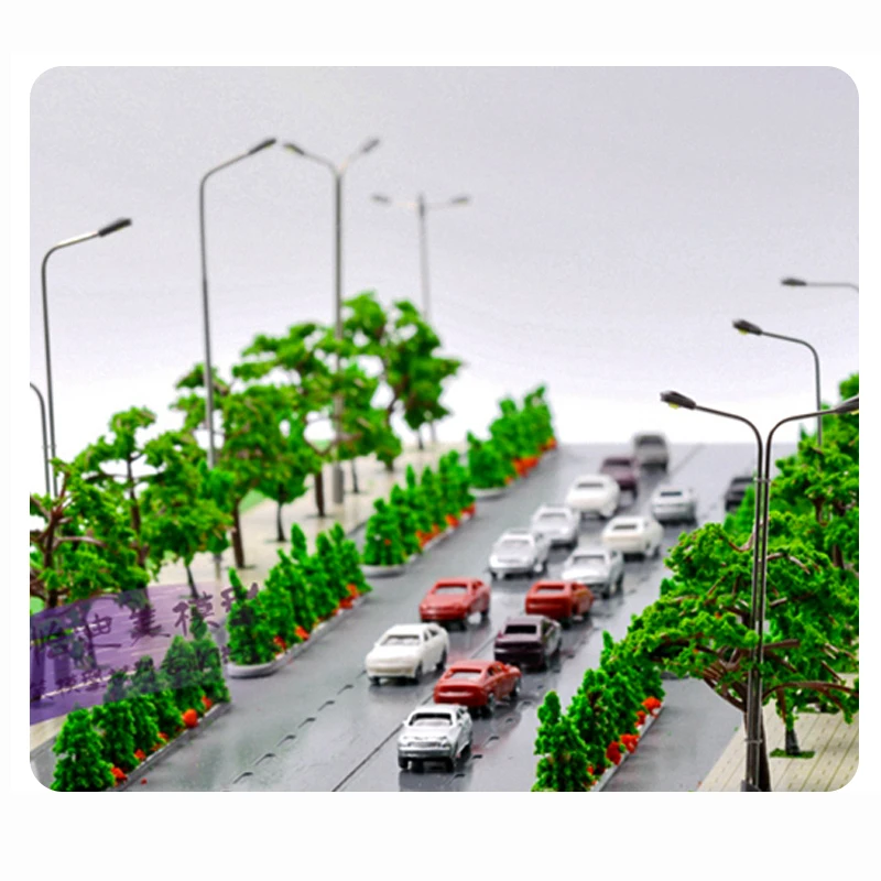 โมเดลไฟ LED ขนาดเล็ก3V ขนาด1:75-1:500โคมไฟถนนโลหะสำหรับรางรถไฟ HO ชุดอุปกรณ์ไดโอรามา15ชิ้น/ล็อต