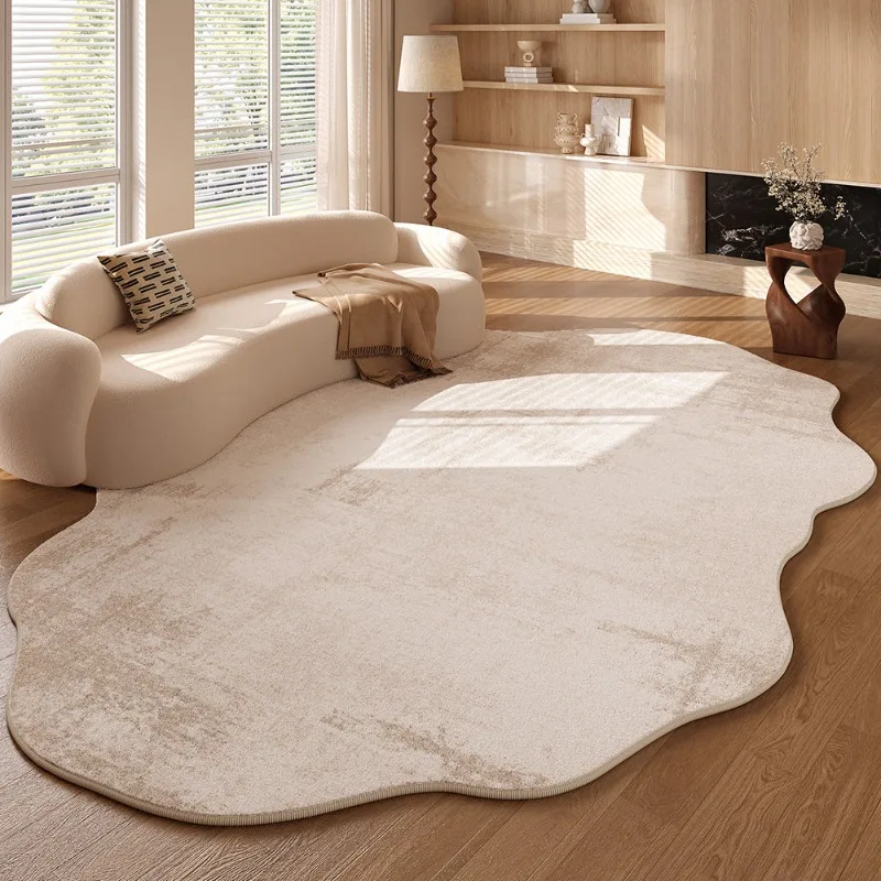 Irregular Shape Bedroom Decor Plush Carpet Fluffy Soft Lounge Floor Mat Cream Style Carpets for Living Room Thicken Washable Rug