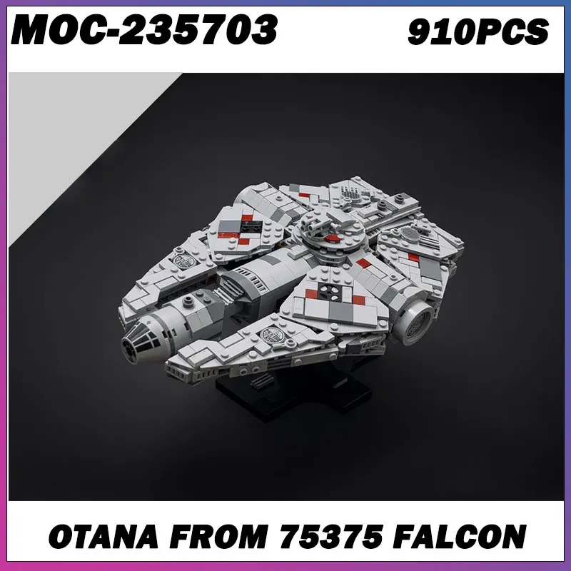 

Строительный блок MOC, серия «Космические войны», серый космический корабль, креативная модель кирпича, образовательная игрушка, подарки на день рождения для взрослых, MOC-235703, 910 шт.