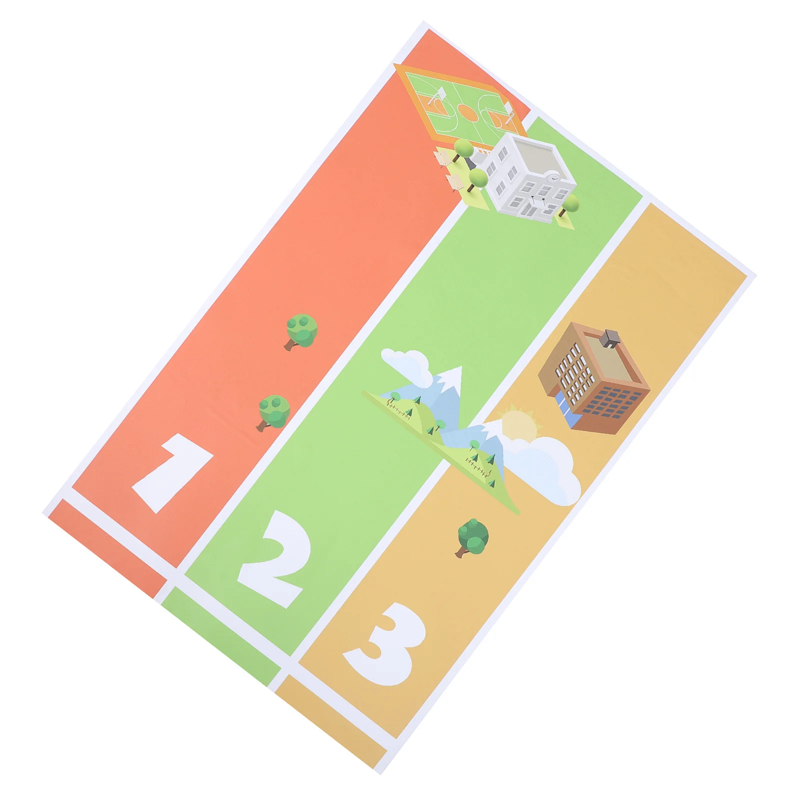 Adesivo per pavimento in pista colorato cartone animato Nastro stradale in PVC Decorazione di passaggio per parco giochi per nastro da pista per uso interno ed esterno