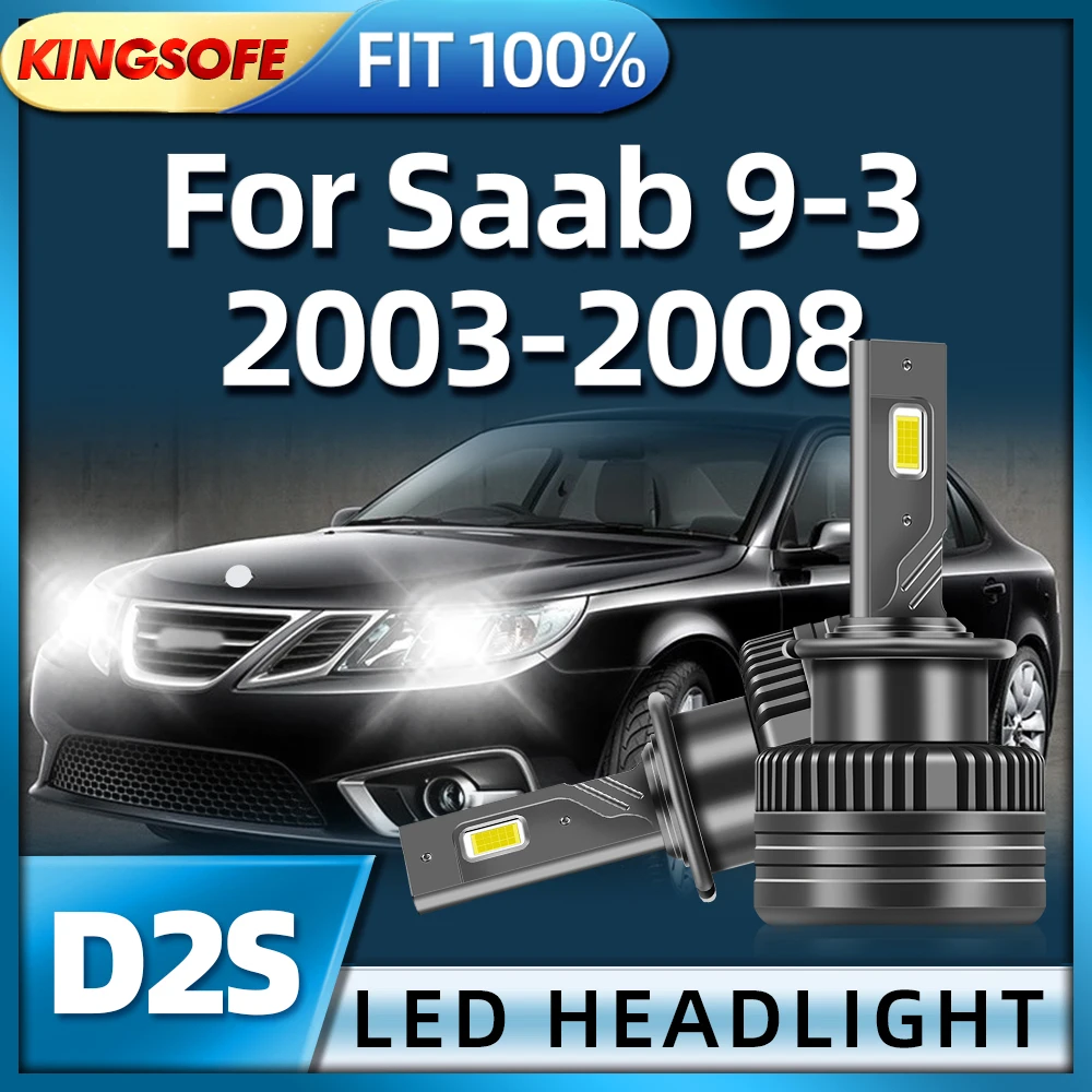 

KINGSOFE 30000LM Led D2S Headlights HID Bulb 110W Car Light CSP Chip For Saab 9-3 2003 2004 2005 2006 2007 2008