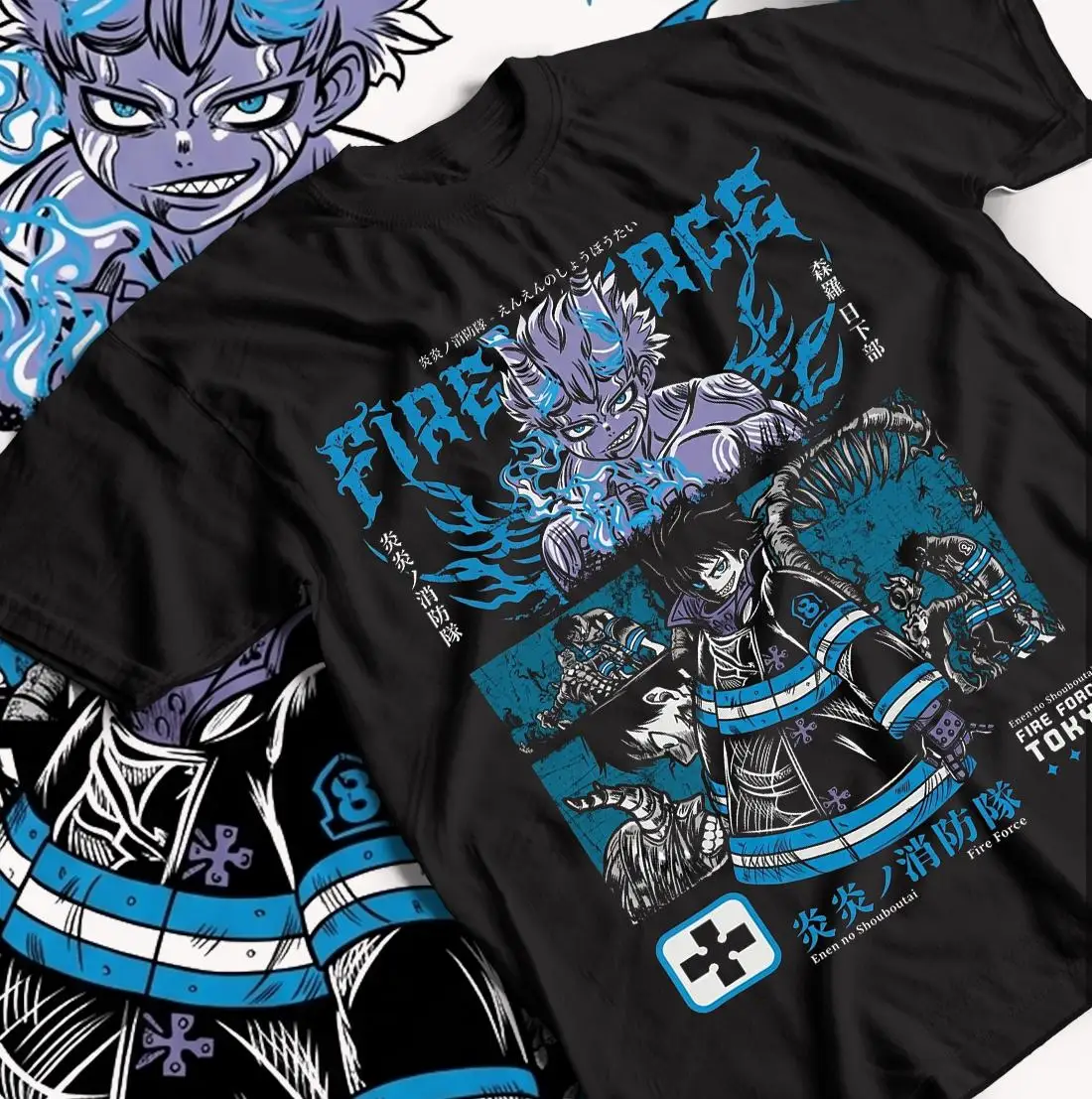 2026 Fire Force Shinra Kusakabe Anime T‑Shirt Manga Graphic Tee Casual Unisex Short Sleeve Cotton Streetwear Tops for Otaku Fans