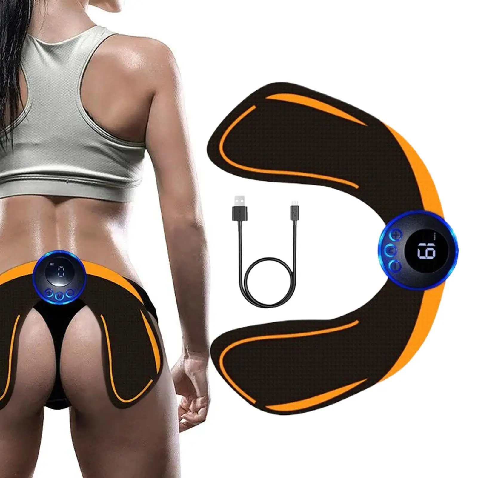 Entrenador de caderas, entrenador de glúteos portátil, tóner de glúteos portátil ajustable, máquina de levantamiento de glúteos con múltiples modos para entrenamiento físico