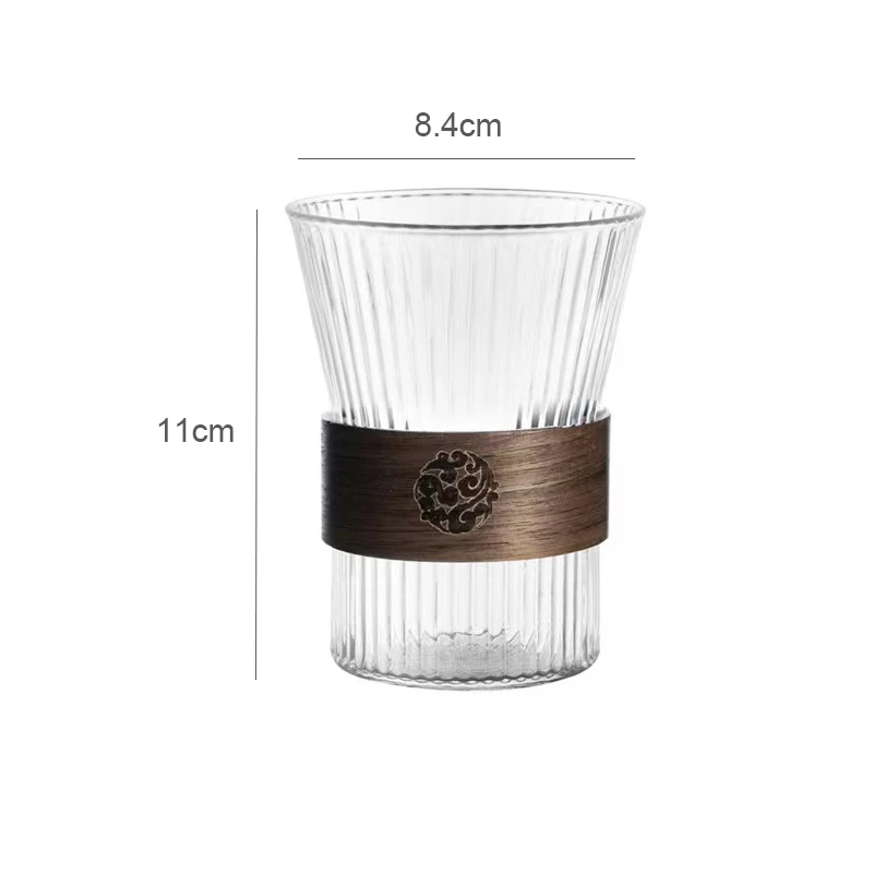 DNIENKGE Glass Coffee Cup High Borosilicate Heat-resistant Latte Glass Senior Water Mug Japanese Style Milk Juice Beer Cup