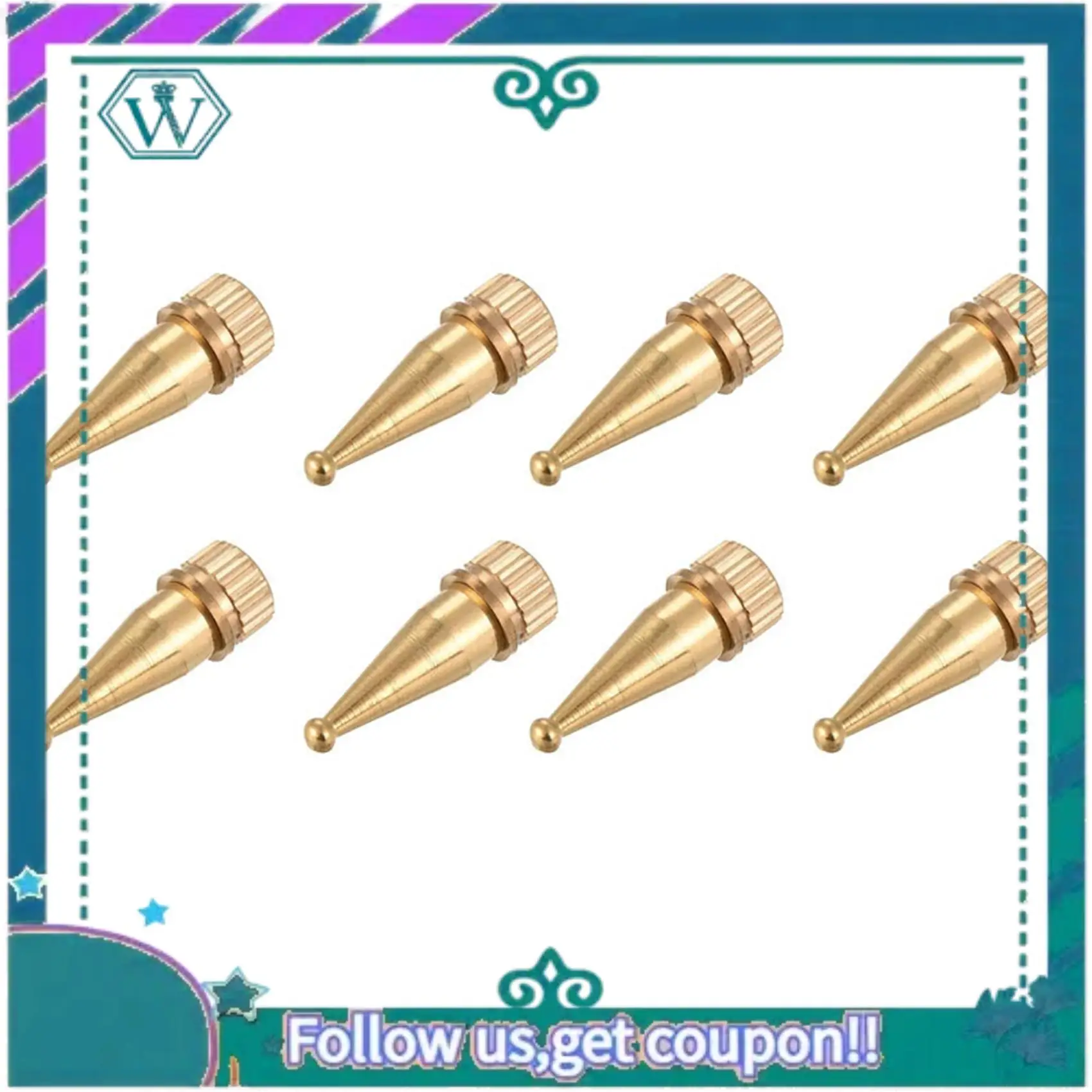 A75Q-Speaker Spikes For Hi-Fi Feet, Speaker Stands, Copper M8 Thread,36.2Mm(H) 8Pcs