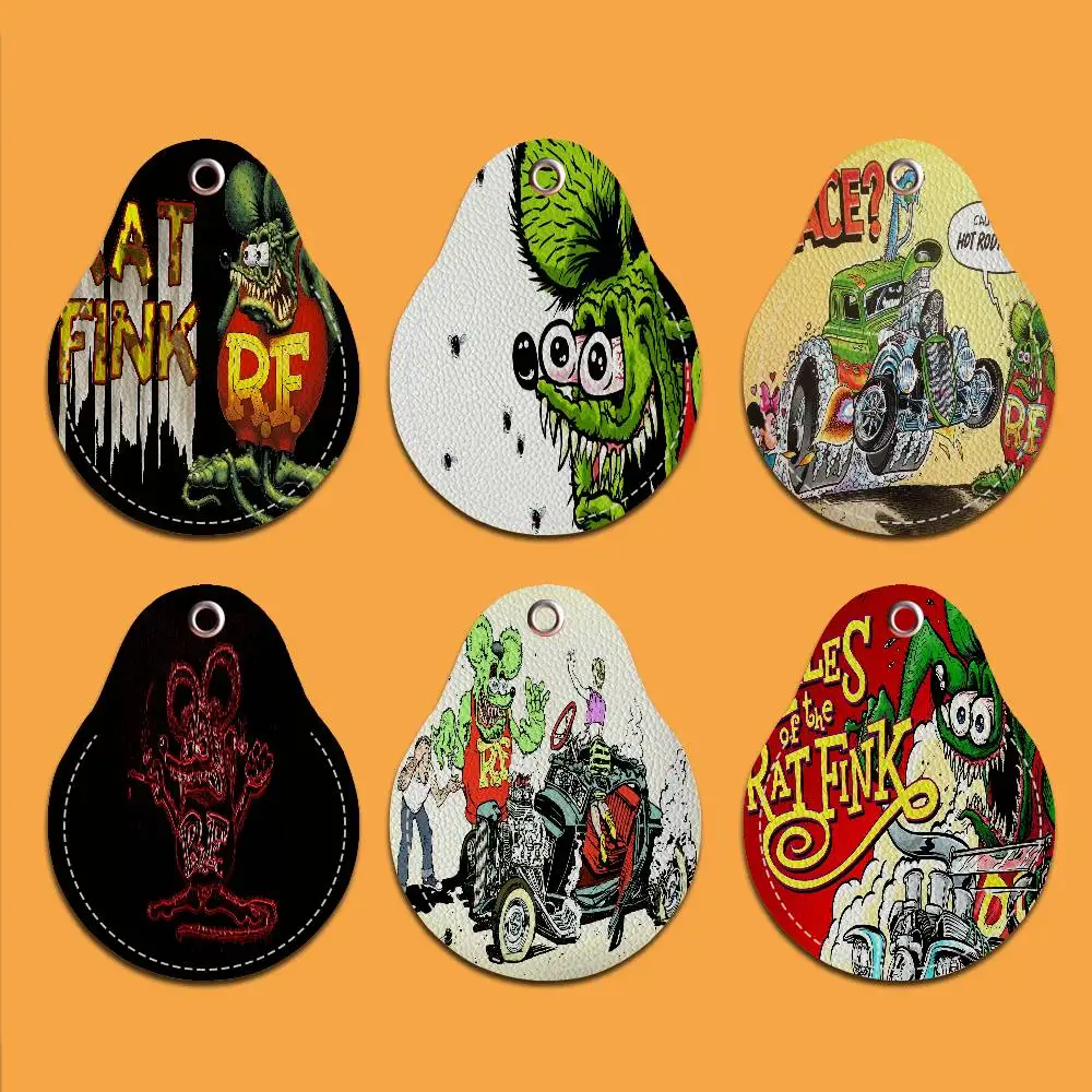 R-RAT F-FINK Creative Cartoon Pattern Sensitive Access Card Protective Sleeve Keychain Fashion Decorative Pendant