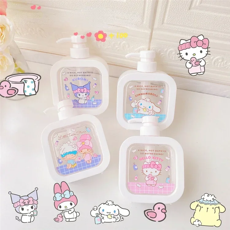 詰め替え式ハローキティ クロミ マイメロディ シャンプー シャワージェル ホルダー ポータブル トラベルディスペンサー 空ボトル バスルーム用
