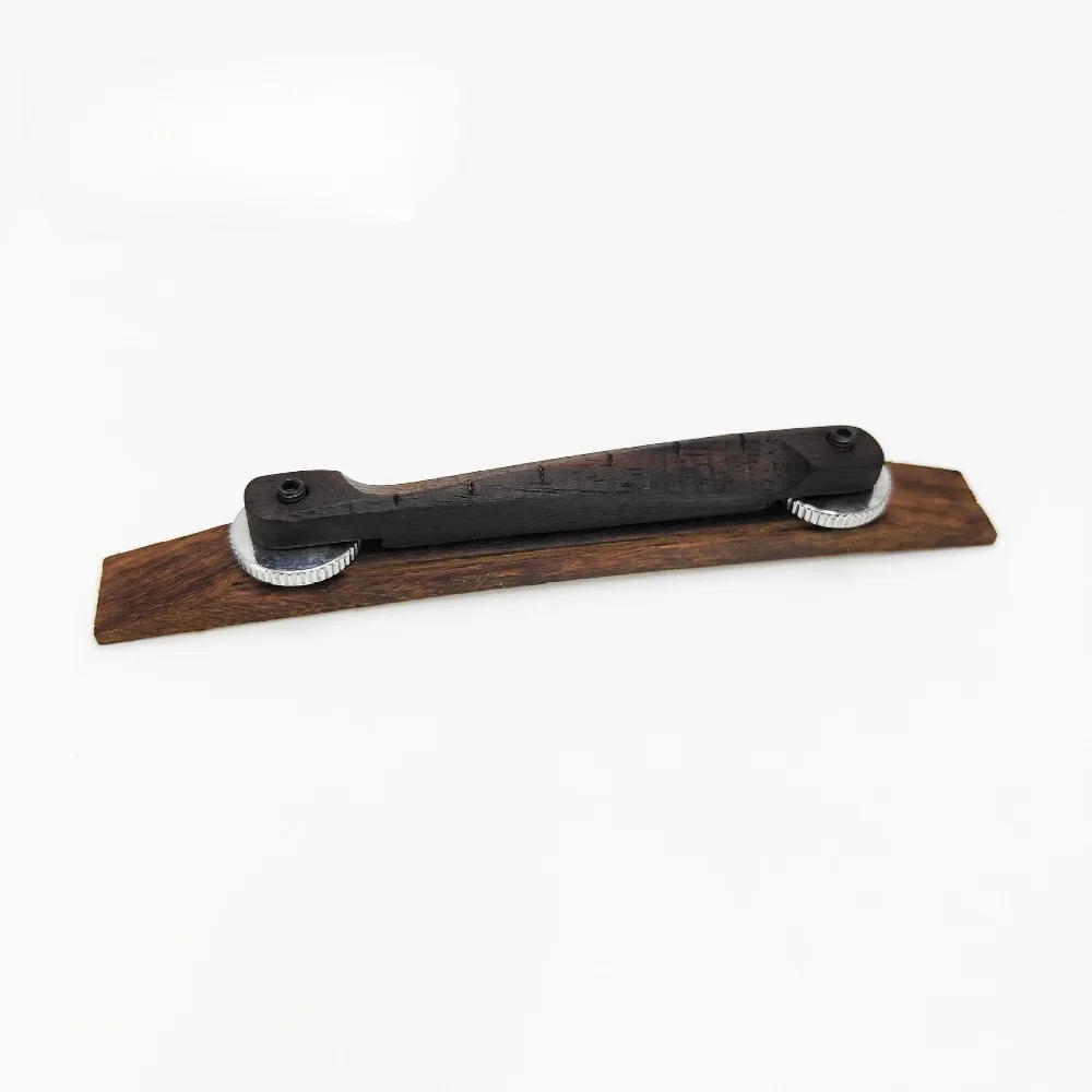 High-Profile Rosewood Jazz Bass Bridge with Tailpiece Saddle, Tall Bridge Design for Precision/Jazz Bass Guitar Upgrade