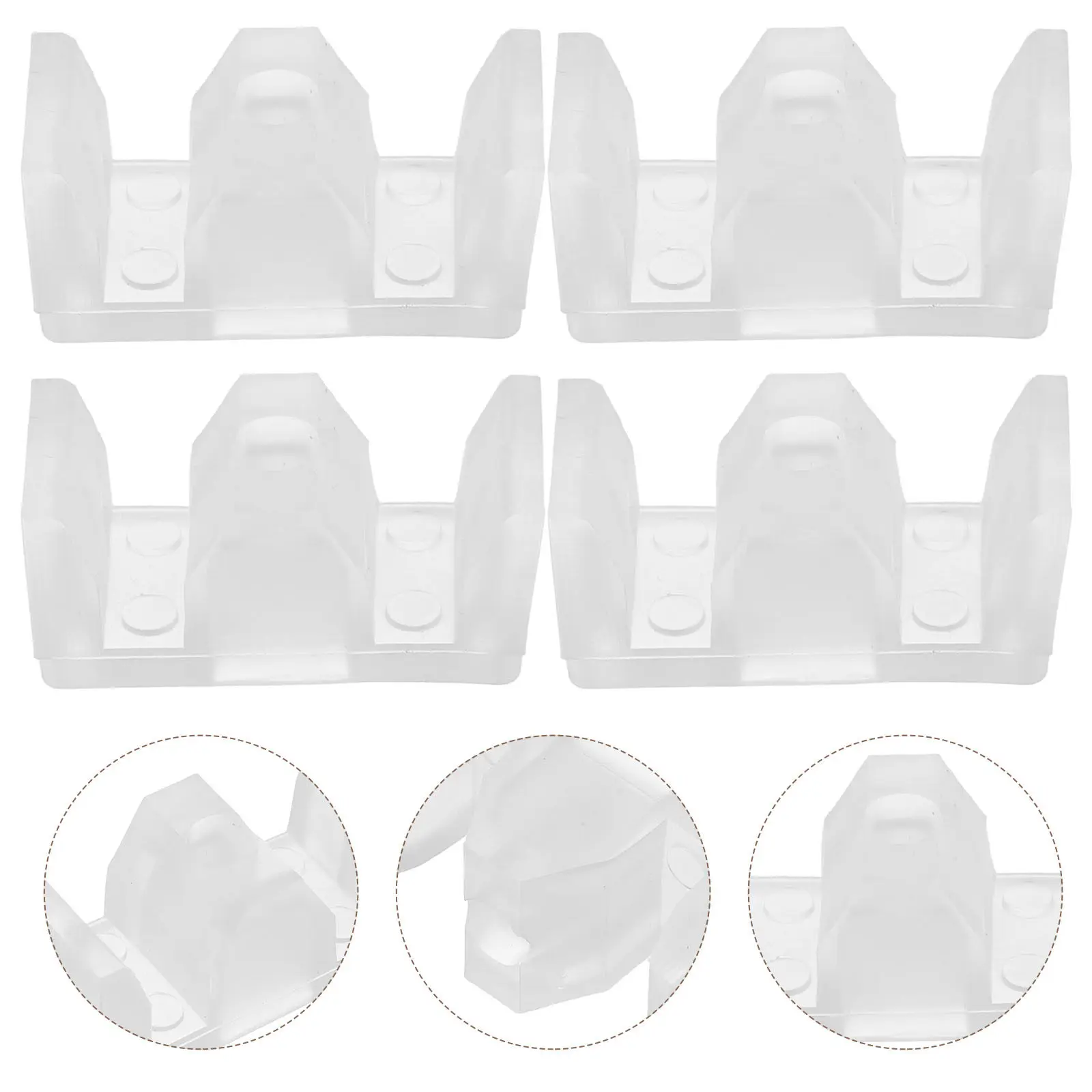 

6Pcs Bathroom Glass Door Stopper Anti Collision Block Pad Shower Door Bottom Guide Bumper Seal Anti Collision Block Pad