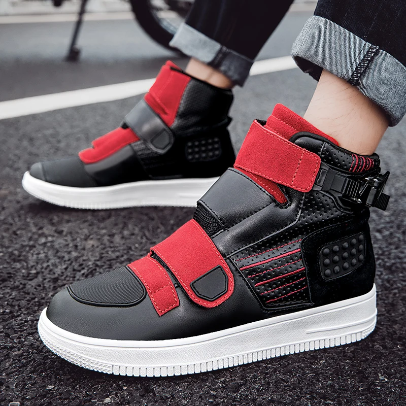 

Motorcycle protective riding boots men high top four season fashion off-road anti slip breathable racing equipment cycling boots