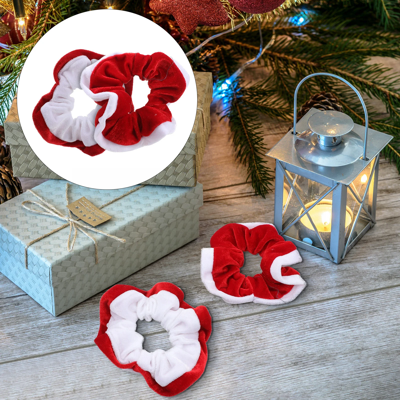 

20pcs Christmas Hair Scrunchies Elastic Ropes Widely Applicable Durable Safe Match Party Gifts Hair Accessories