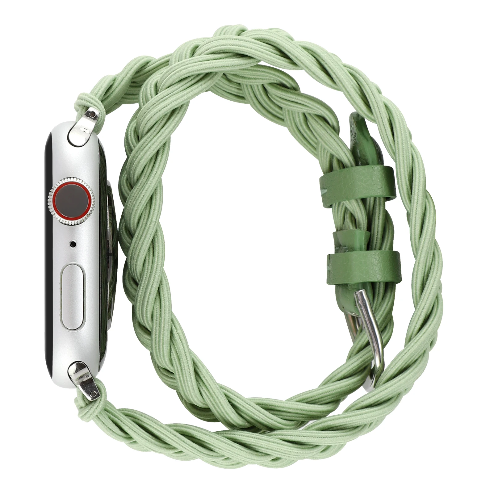 Correa para Apple Watch pulsera banda trenzada elástica de doble bucle para 49mm 45mm 44mm42mm41mm40mm38mm correa trenzada a mano para Iwatch