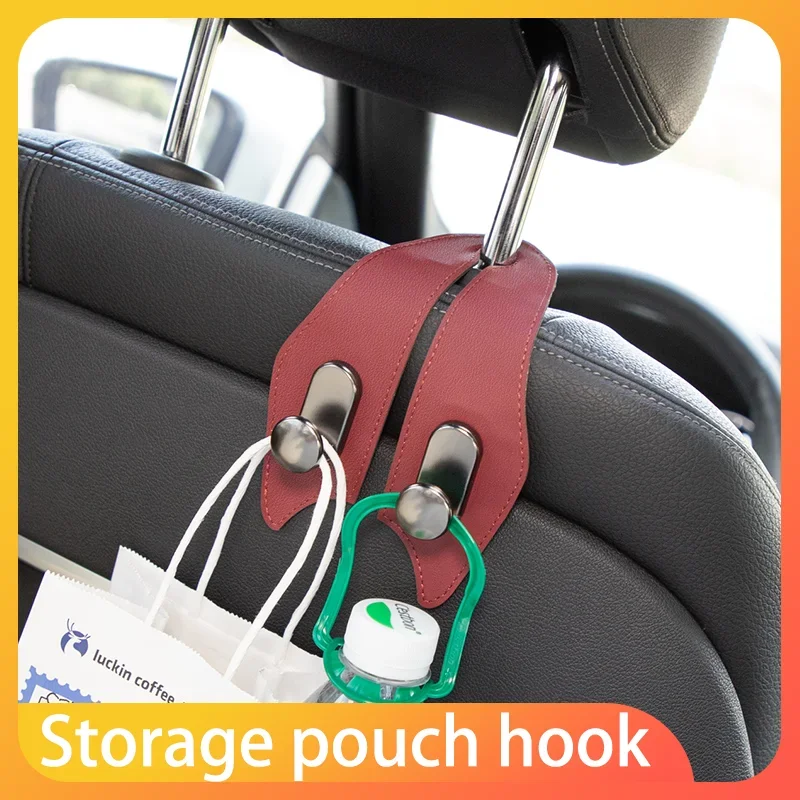 

Car Universal dual hook fur flip car seat back car inside bag storage rear back multi -functional decorative supplies No Logo