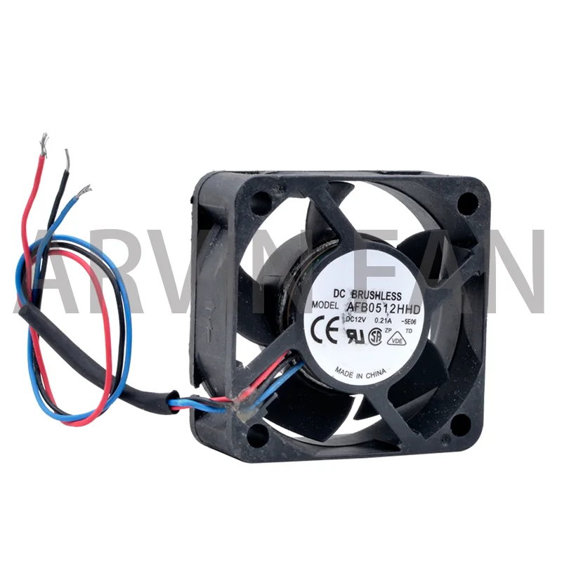 AFB0512HHD 5cm 50mm Fan 50x50x20mm DC12V 0.21A 3lines Double Ball Bearing High Air Volume Cooling Fan For Power