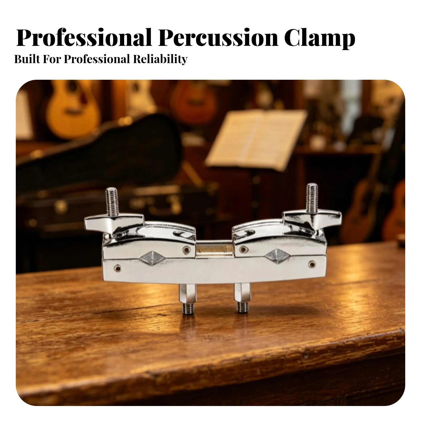 Drum Accessory Clamp Heavy-Duty Drum Hardware Connector Percussion Mounting Clamp Low-Profile Secure for Drummers