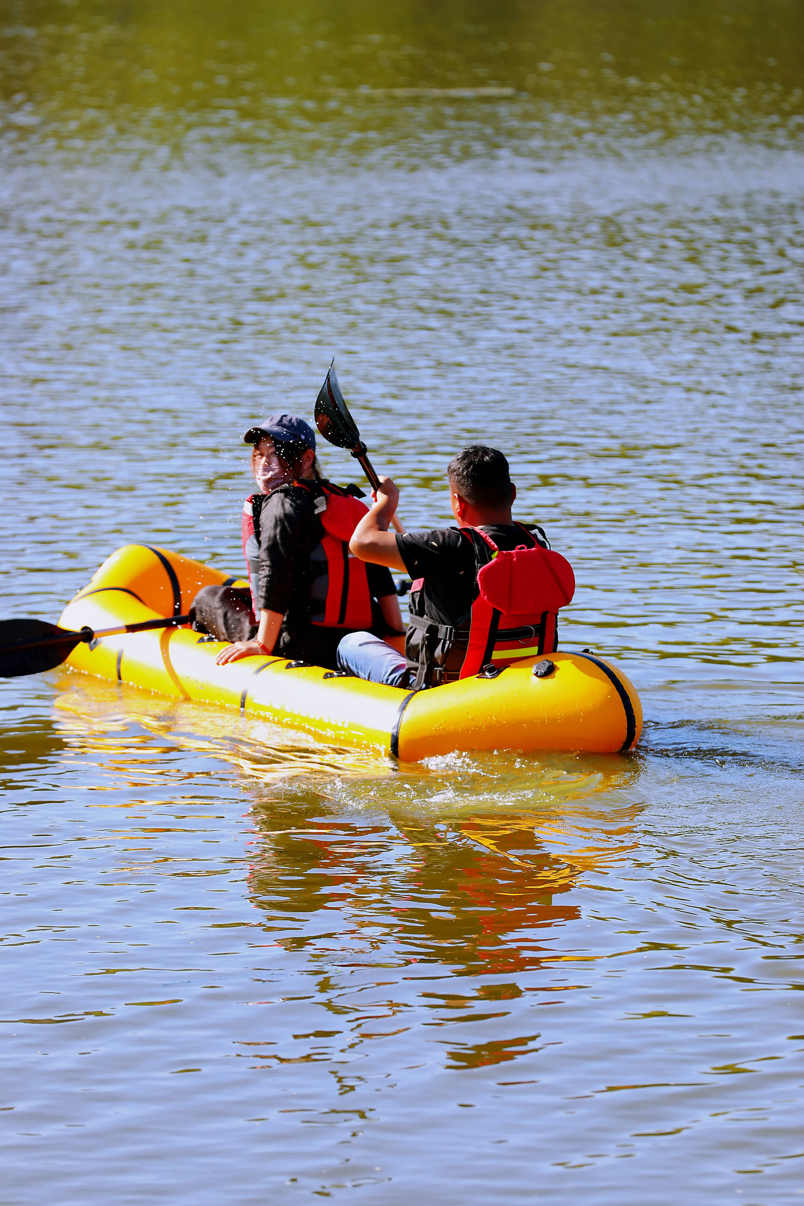Outdoor Inflatable Rafting Fishing Boat, High Toughness Power Component For River Drifting & Water Recreation Activity view 2