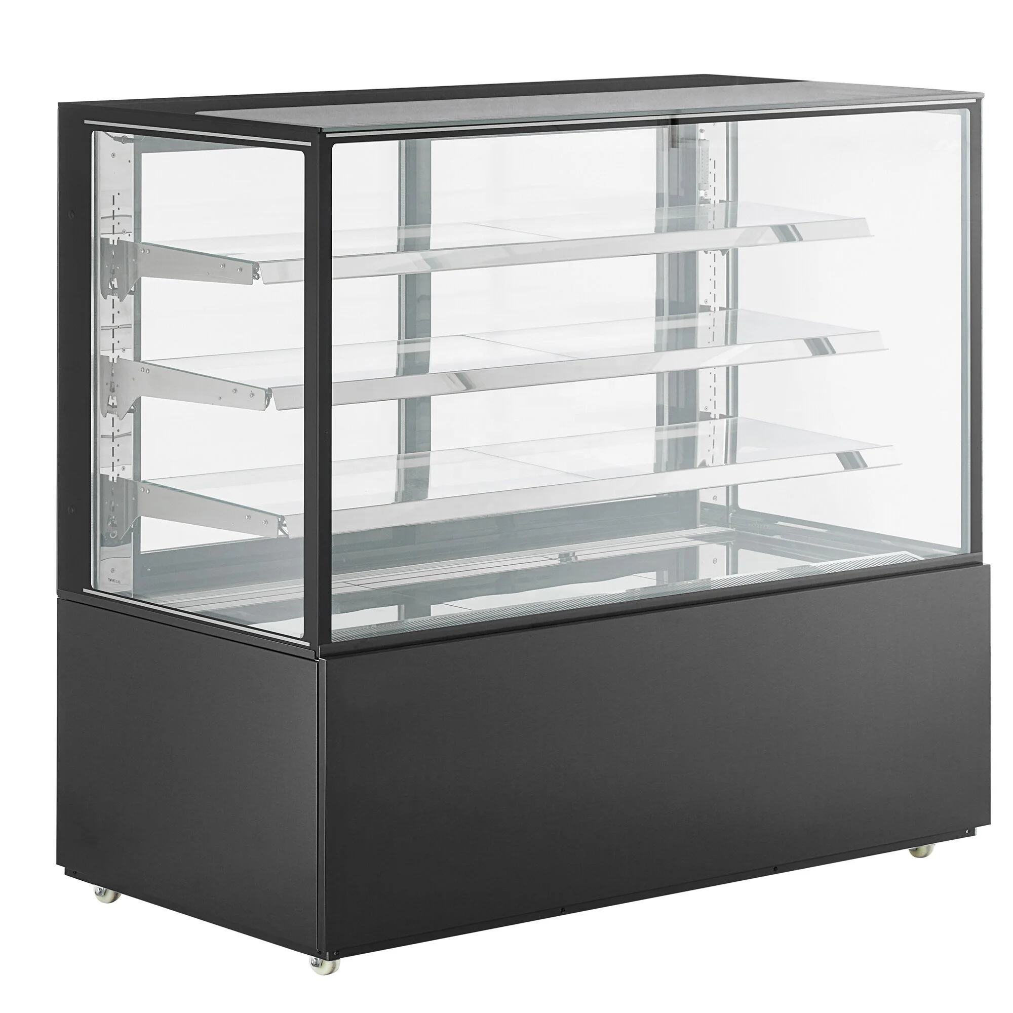 New Product Upright Rectangle Glass Cupcake Bread Pastry Cooling Showcase Marble Based Cake Display Cabinet