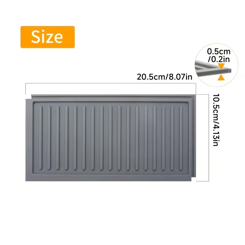 Set of 2 Heatproof Silicone Drying Pad Non-slip Counter Protector Easy Wash Kitchen Sink Draining Mat