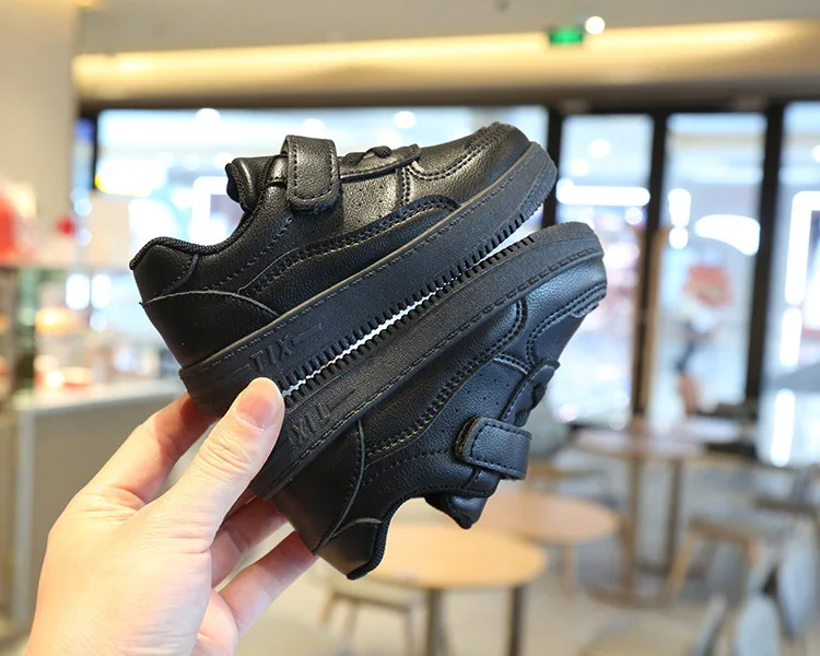 2026 Herbst Kinder-Sneaker Jungen Freizeitschuhe Leder Flache Schüler-Gehschuhe Rutschfeste Mädchen Leichte Sportschuhe – Detail 17