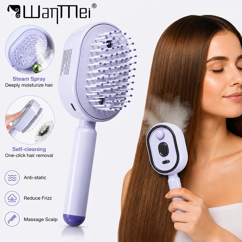 Hair Care Is Self Care - 1set Steam Spray Hair Brush Self