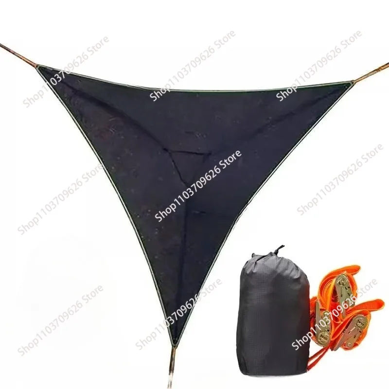 Multi Person Triangular Hammock in The Air, Outdoor Portable Mesh Fabric Hammock