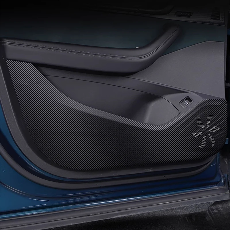 

For Geely Monjaro 2021-2025 PU Leather Car Door Anti Kick Pad Protection Stickers Cover Protector Trim Film Auto Accessories