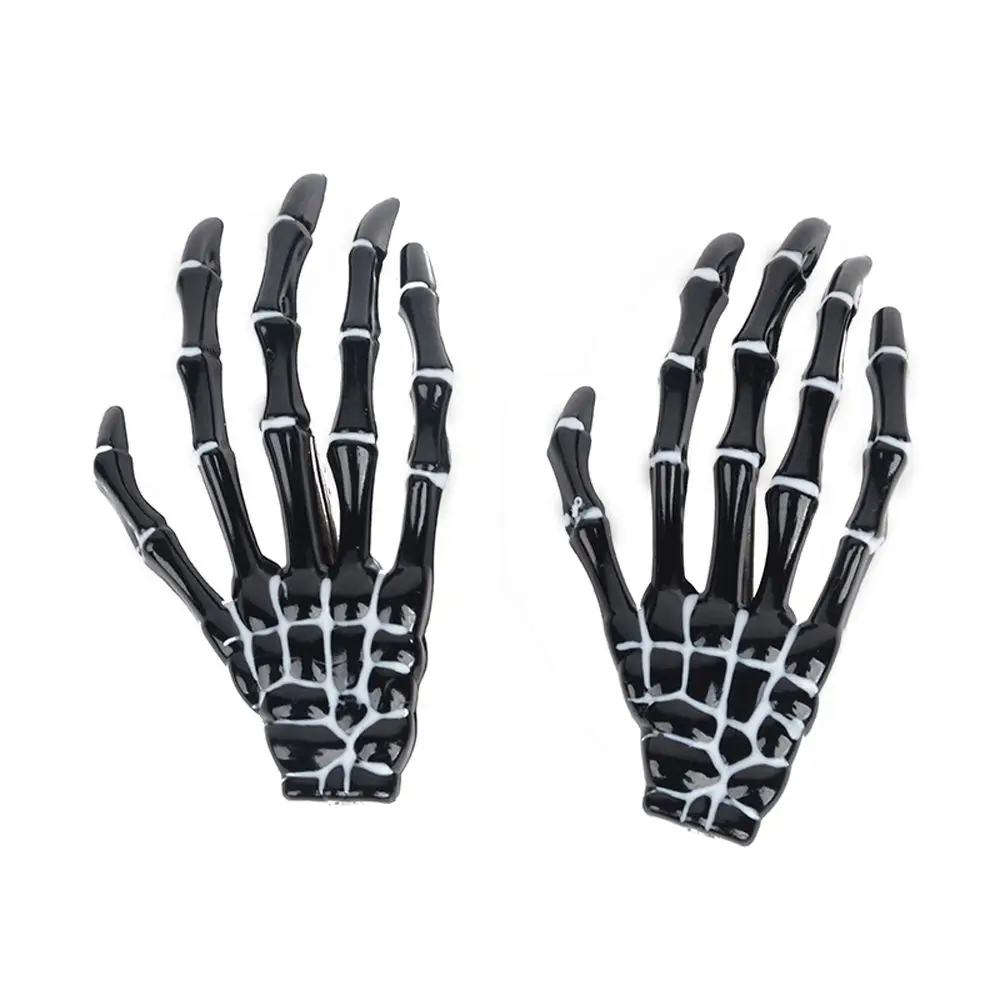 

2PCS Gift Hair Accessories Creative Design Halloween Hair Clips Claw Hairpin Hand Bone Ghost Skeleton