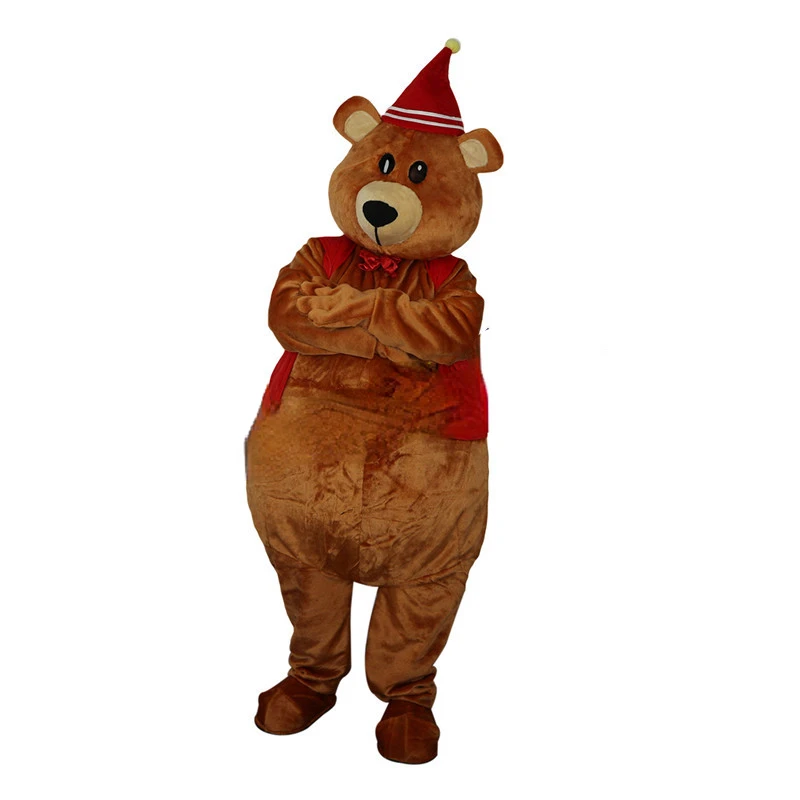 Cute Bear Furry Cartoon Custom Walking Puppet Animal Costume Costume Christmas Bear Mascot