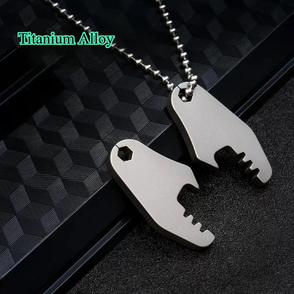 New Mini Titanium Alloy Pendant, Small Pry Bar, Keychain Pendant, Jewelry EDC Multifunctional Tool, Bottle Opener