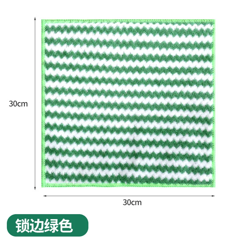 10PCS/5PCS 30x30cm Kitchen Scouring Pad Towel Dishcloth Household Rags Gadget Microfiber Non-stick Oil Table Cleaning Cloth Wip