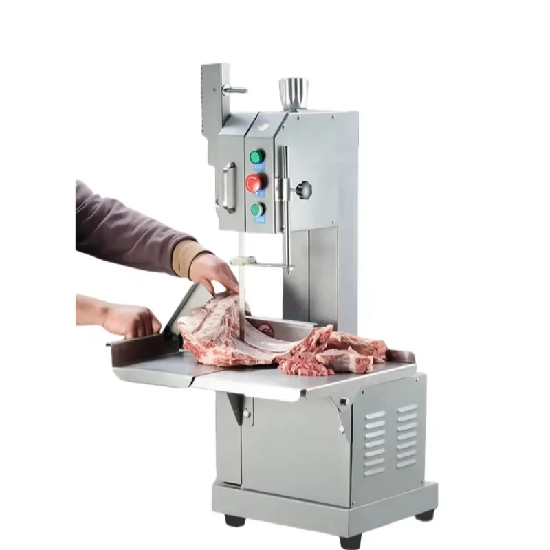 Stainless steel electric meat and bone saw cutting machine for restaurant frozen meat pieces processing mutton deboning
