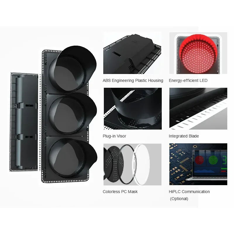 PC Road Safety U-turn Vehicle Directional Warning Light Emitting Diode Traffic Light Semaforos