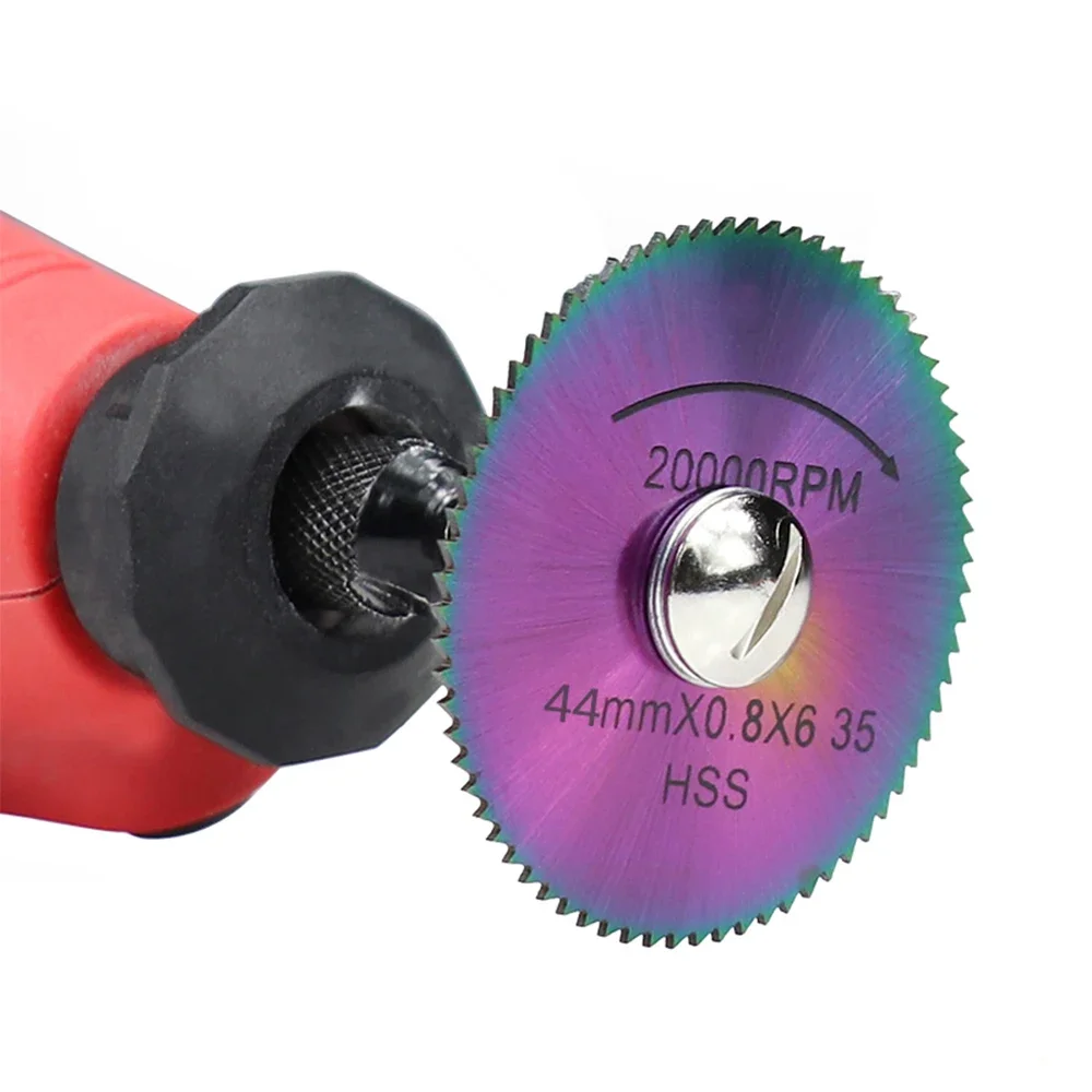 HSS鋸刃セット 22/25/32/35/44mm、3mmシャンクチャック付き回転工具、木材用ディスク、ミニカットオフディスク