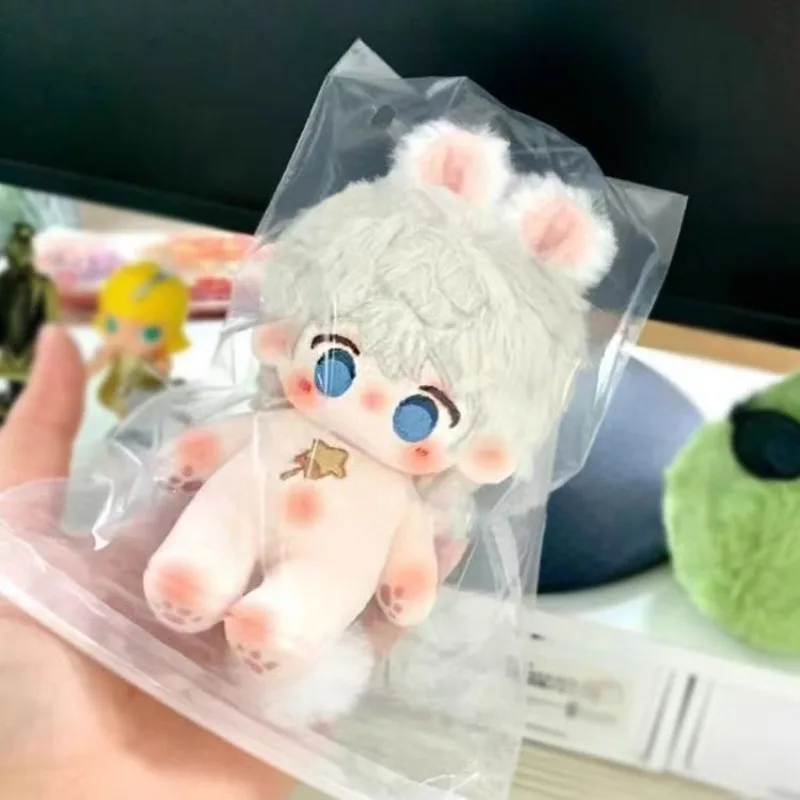 Juego de Anime de 10cm, amor y espacio profundo Xavier Kawaii, Cosplay, cuerpo de muñeca de algodón, Mini peluches de dibujos animados, figuras de juguete, colección de Fans, regalo