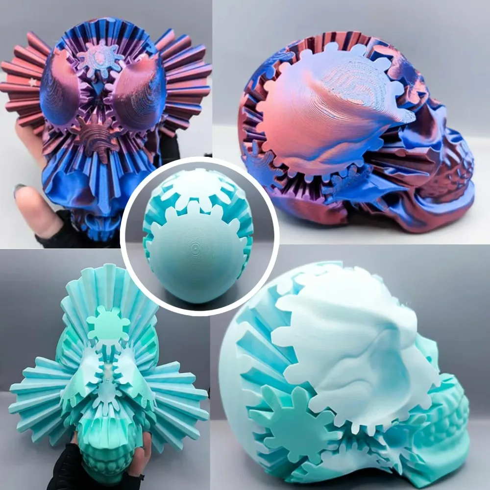 High Quality Anxiety Relaxing 3D Printed Gear Ball Fidget Toy Sensory Needs Spin Ball Gear Sphere Rotary Stress Ball