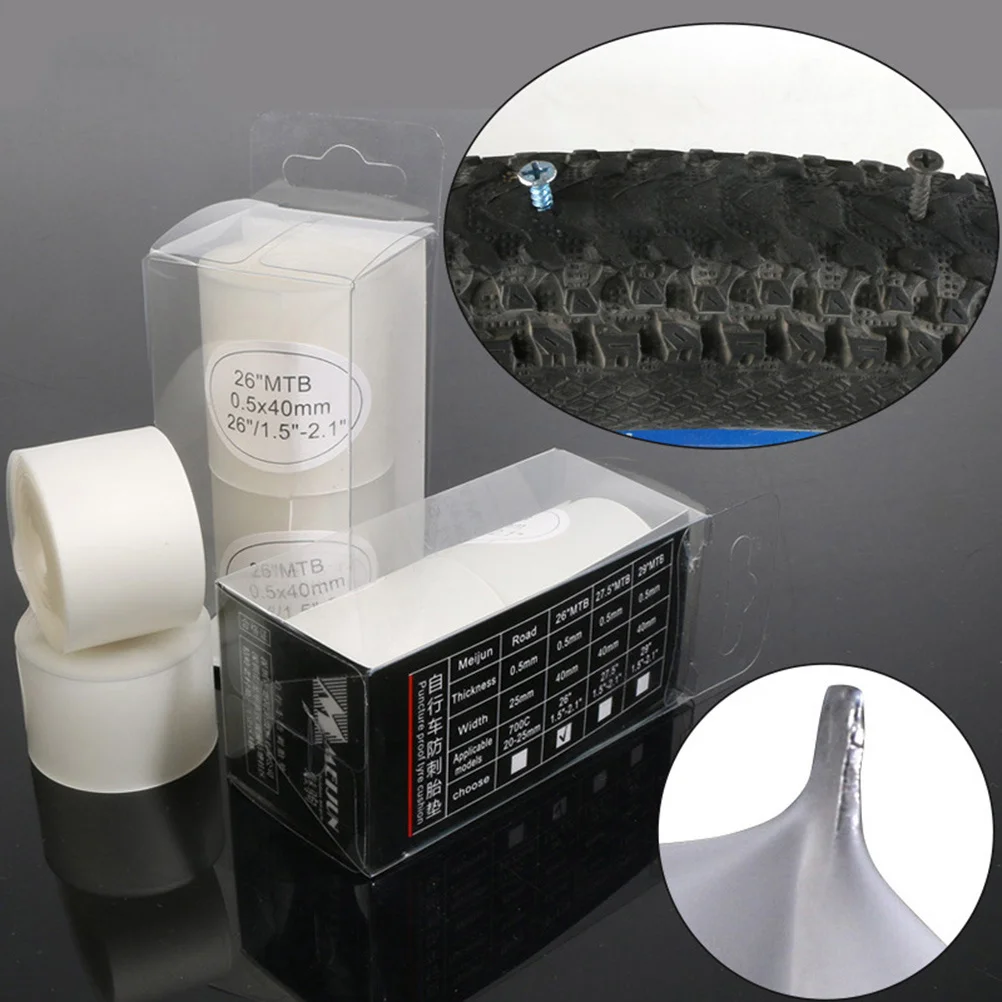 2Pcs Puncture Proof Liners 26 Inches Road Bike Durable Lightweight Portable Carry Reduce Tire Failure Rate