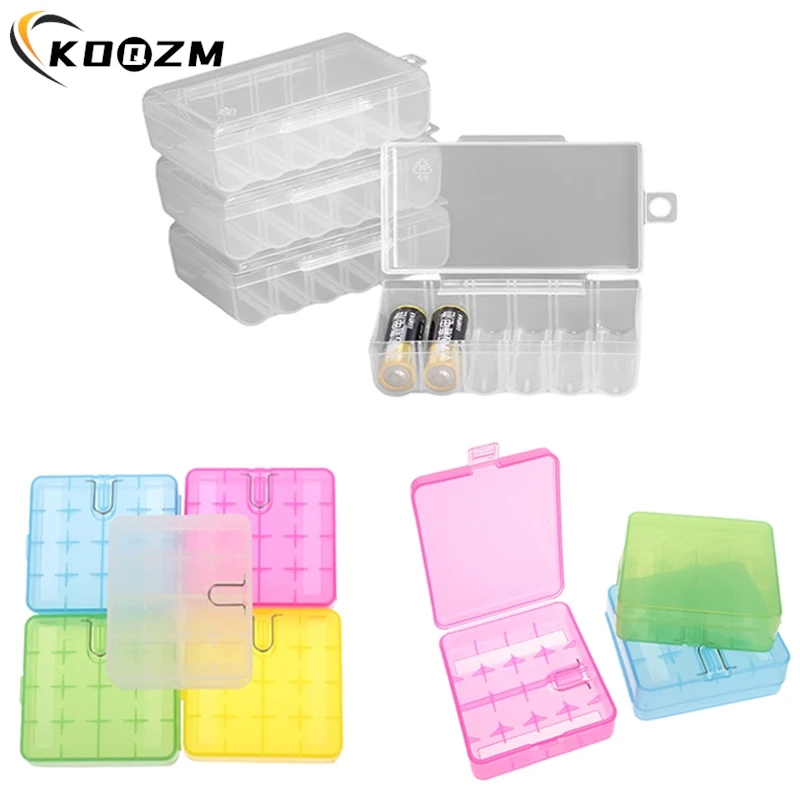 3/6Slots Transparent Battery Storage Case Holder Hard Plastic Battery Box Storage Battery Box For AA/AAA Battery Organizer Box