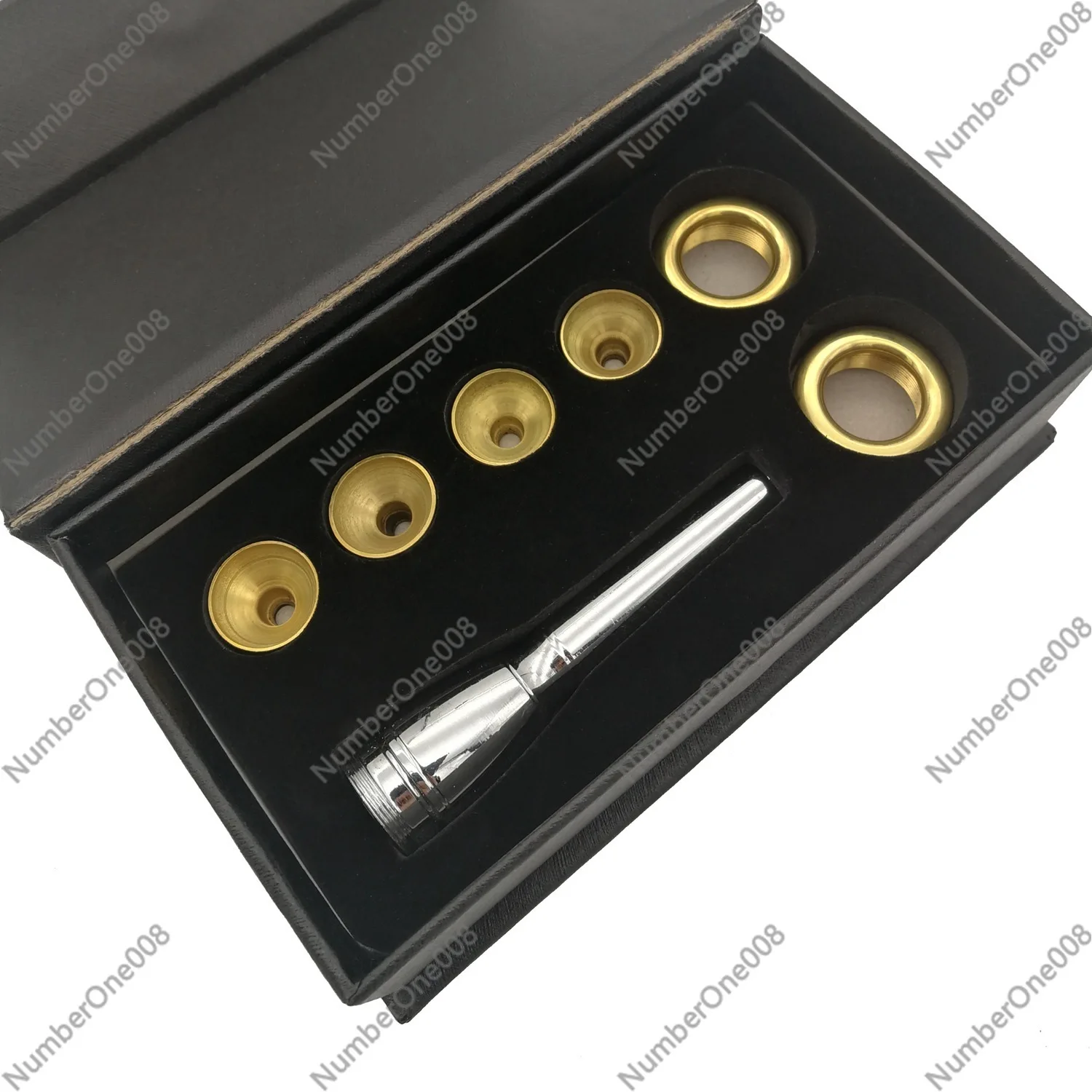 Professional Small Mouth 4 Headgear Nozzles, Gold-plated No. 7 Head 3C 3B 2C 2B Baja, Number Mouth Set