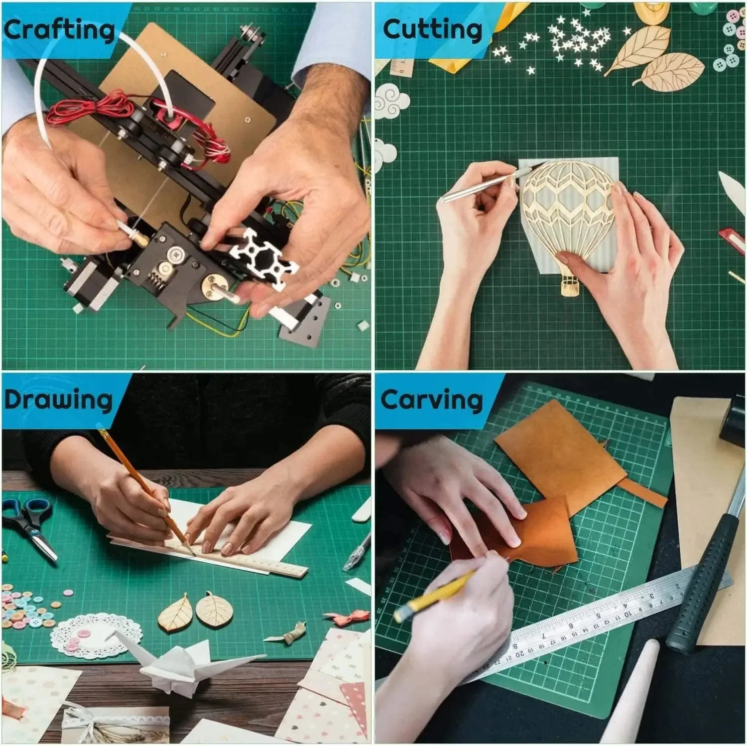 A2 A3 A4 A5 PVC Cutting Mat Double-Sided Self-Healing Board Patchwork Tools DIY Manual Craft Artist Cutting Knife Racket Kit