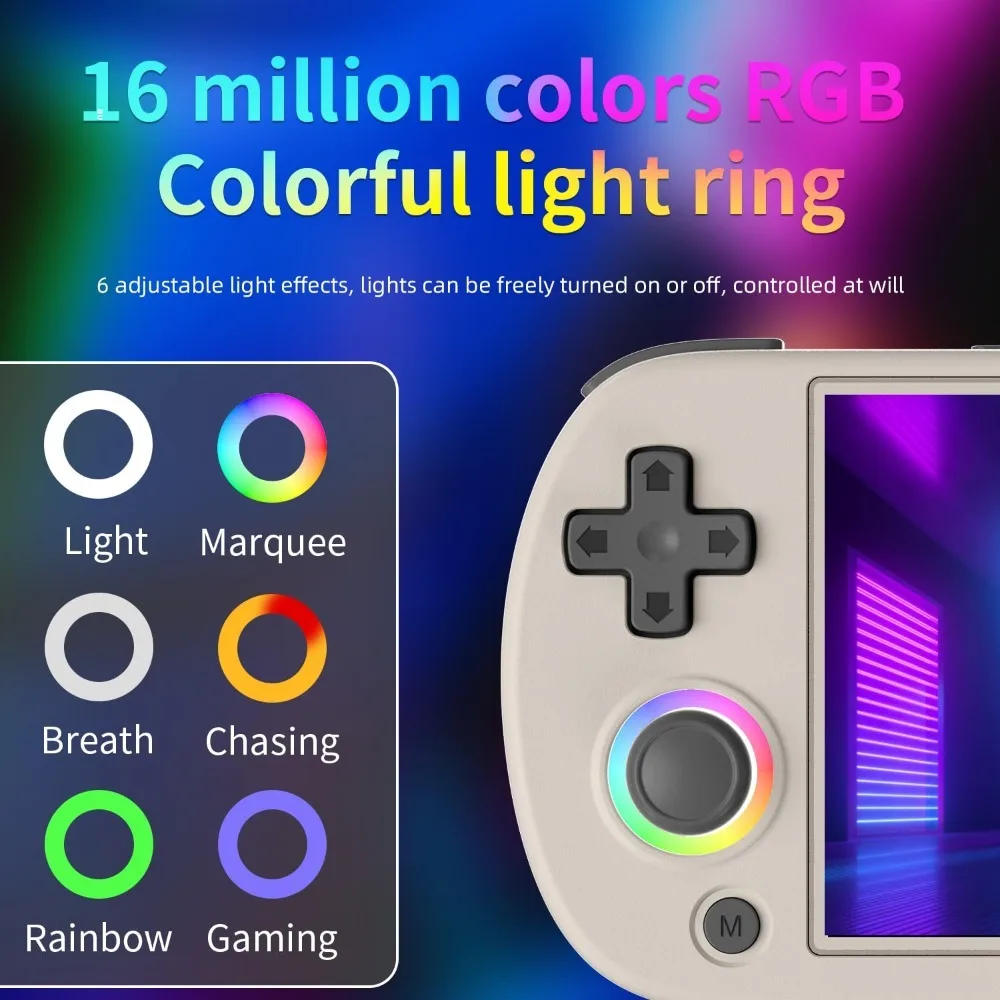 Top Pick Retro Handheld Game Console 4.0'' IPS Screen 64GB 5000+ Games Linux WiFi Bluetooth HD TV Output Gray view 3