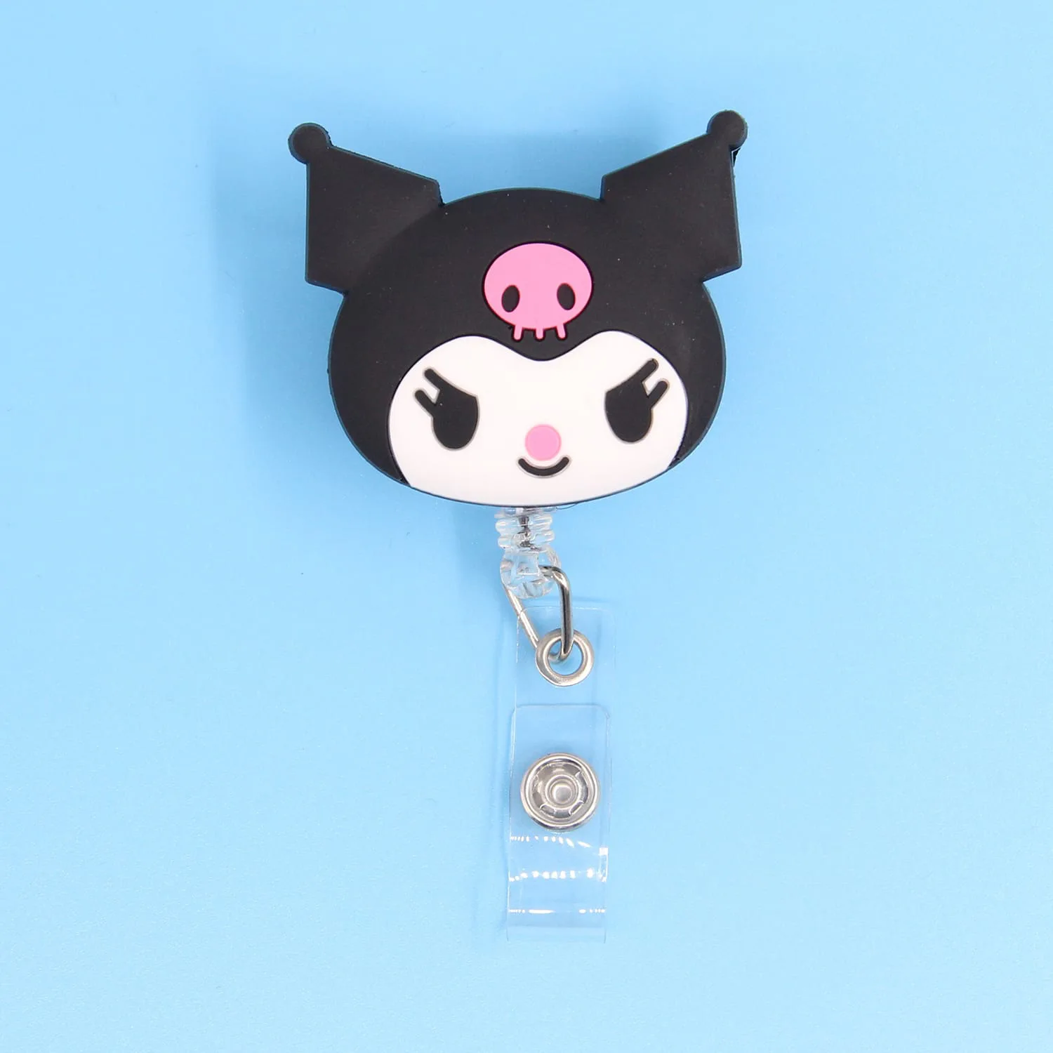 Sanrio Anime Cute Hello Kitty Melody Kuromi Retractable Badge Reel Nurse Student Exhibition ID Card Clips Badge Holder Accessory