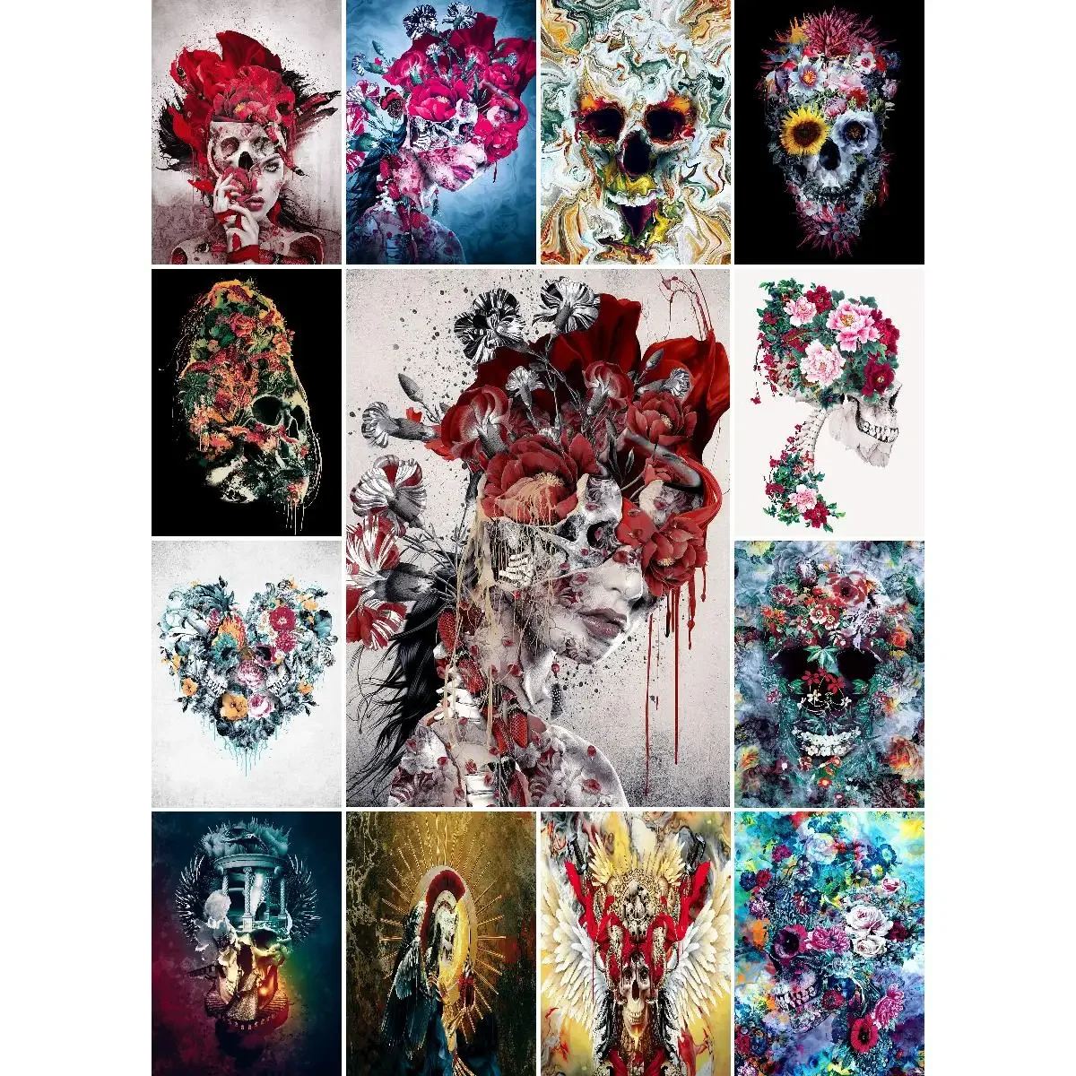 Affiche de crâne fantastique, Collection de Passion grossissante, impression d'art mural pour décoration intérieure de la maison