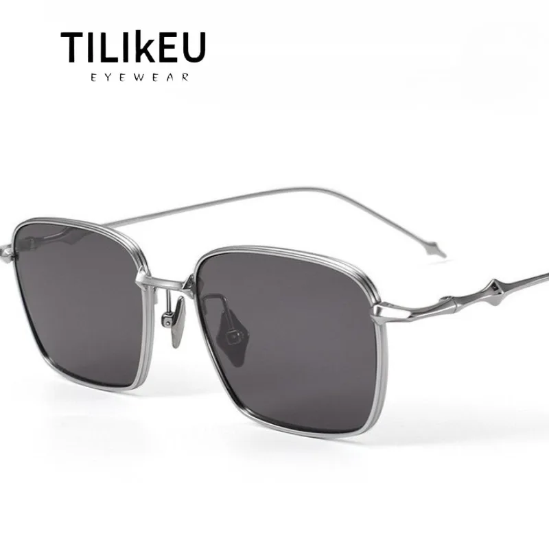 

Pure Titanium Star Square Sunglasses for Men Brand Designer Nylon Night Vision Goggles Driving Sunscreen Sunglasses for Women