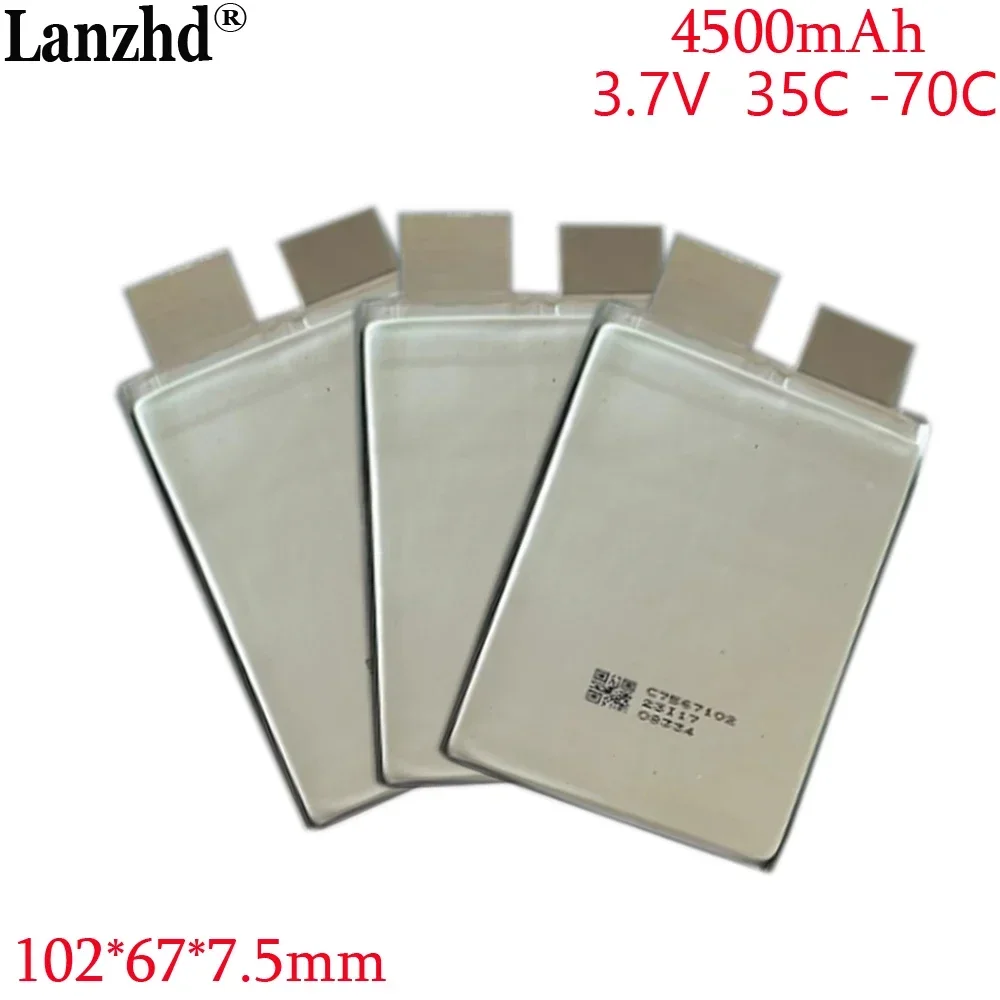 1-20pcs 7567102 35C 70C Li Battery 4500mAh Rechargeable battery 3.7V For Starting power supply automobile igniter battery