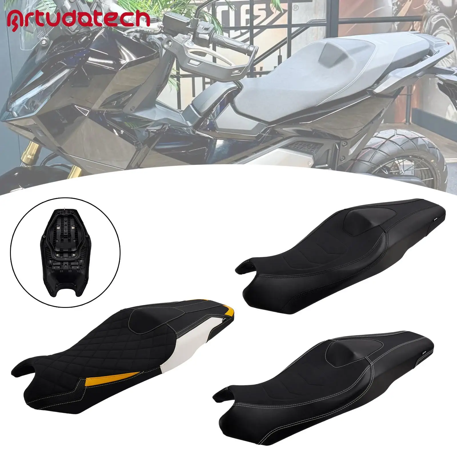

Artudatech Front Raider Seat Driver Cushion Pu Fit for Honda X-Adv 750 Forza 2025 Yellow