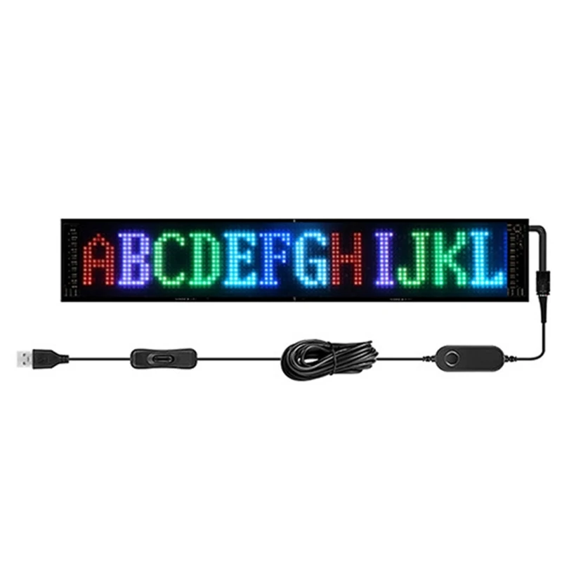 Intelligent Flexible USB 5V LED Pixel Display APP Control Display for Car Rear Window Scrolling Business Advertisement