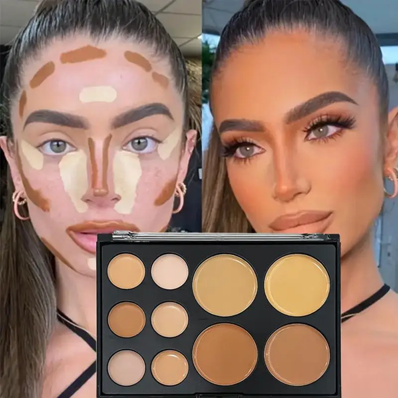 Contouring Tray Body Highlight Contouring Tray Color Correcting Concealer Palette Matte Shine Powder Highgloss Palette Cosmetics