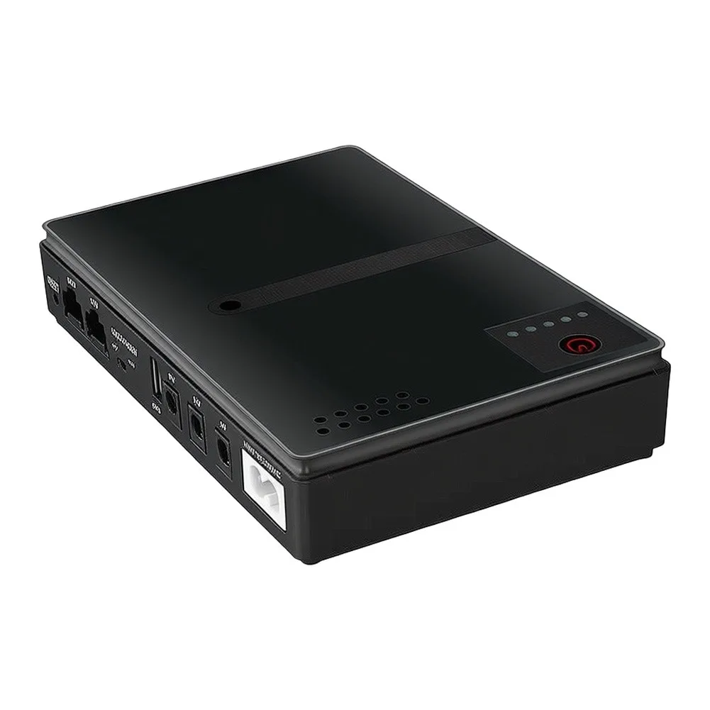 DC1018P Backup Power Supply for Wi Fi For routers and Devices 5V 9V 12V USB DC POE Outputs 0C to 45C Operating Range